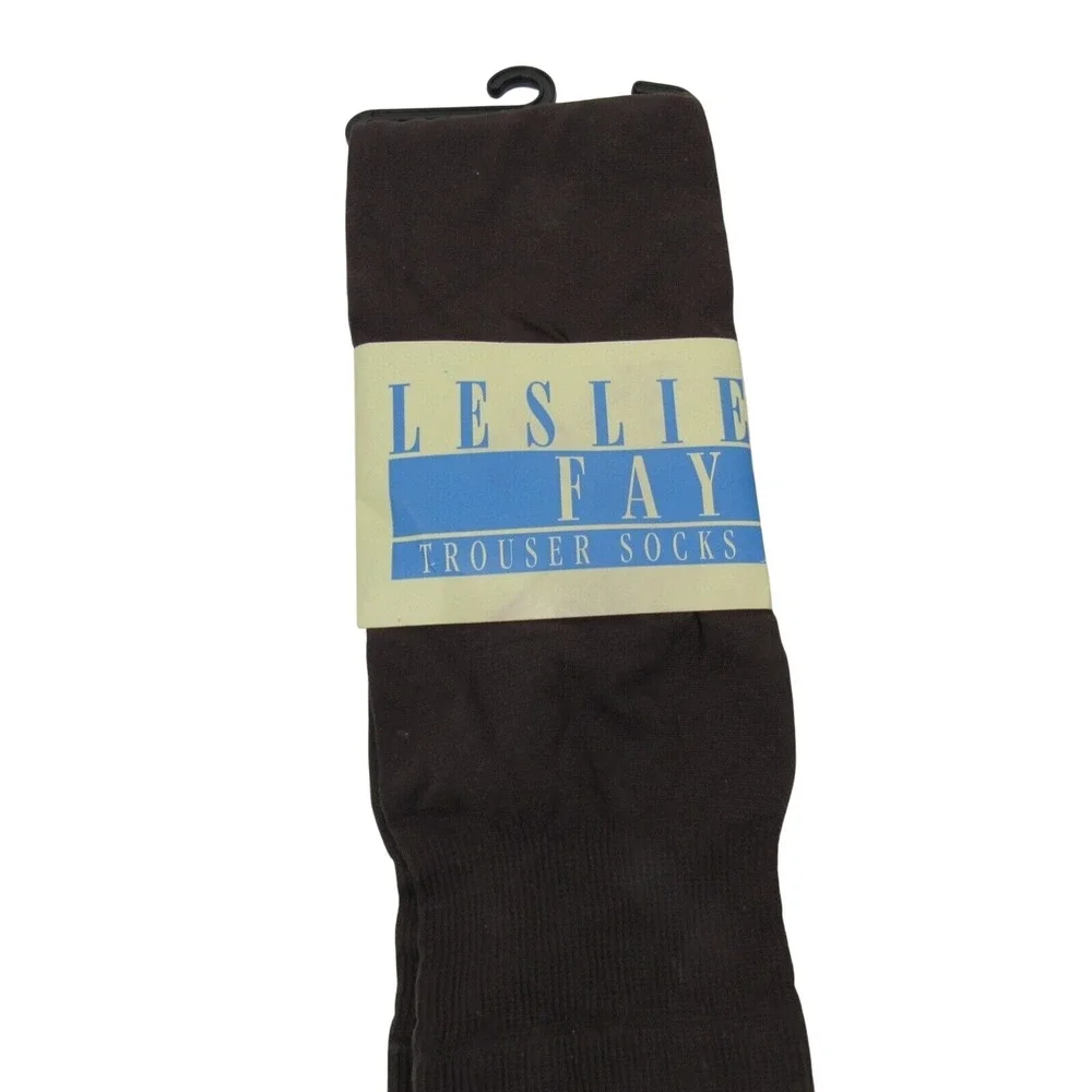 Leslie Fay Brown‎ Comfort Top Trouser Socks Style LF 62 Size 9-11